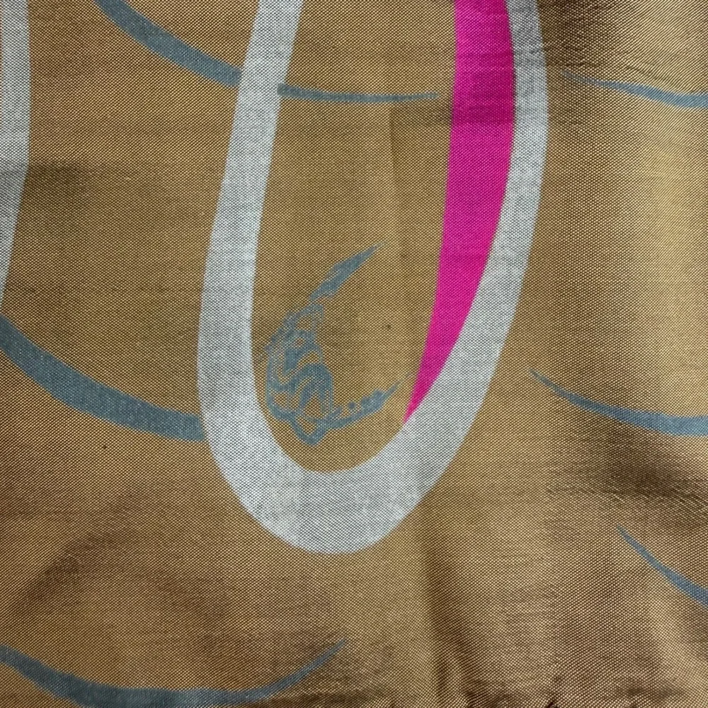 Georgina Von Etzdorf Silk Scarf Bronze Pink Abstract Teardrop Made England READ